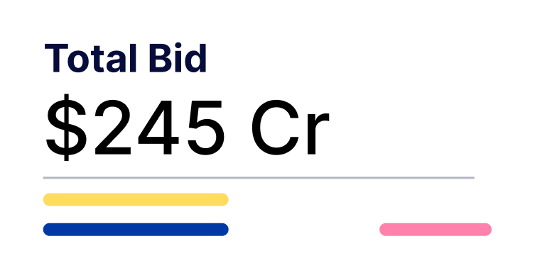 Total Bid $245 Cr