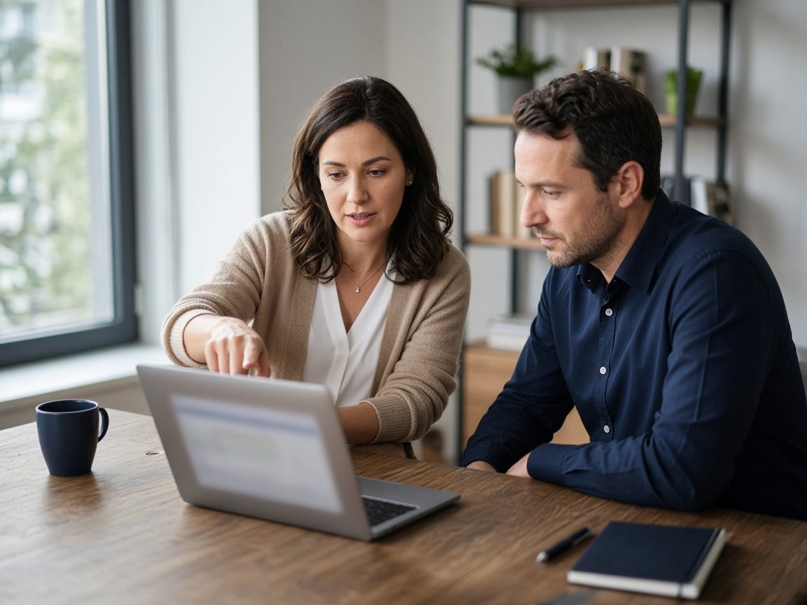 Onboarding lead walking a client through the product