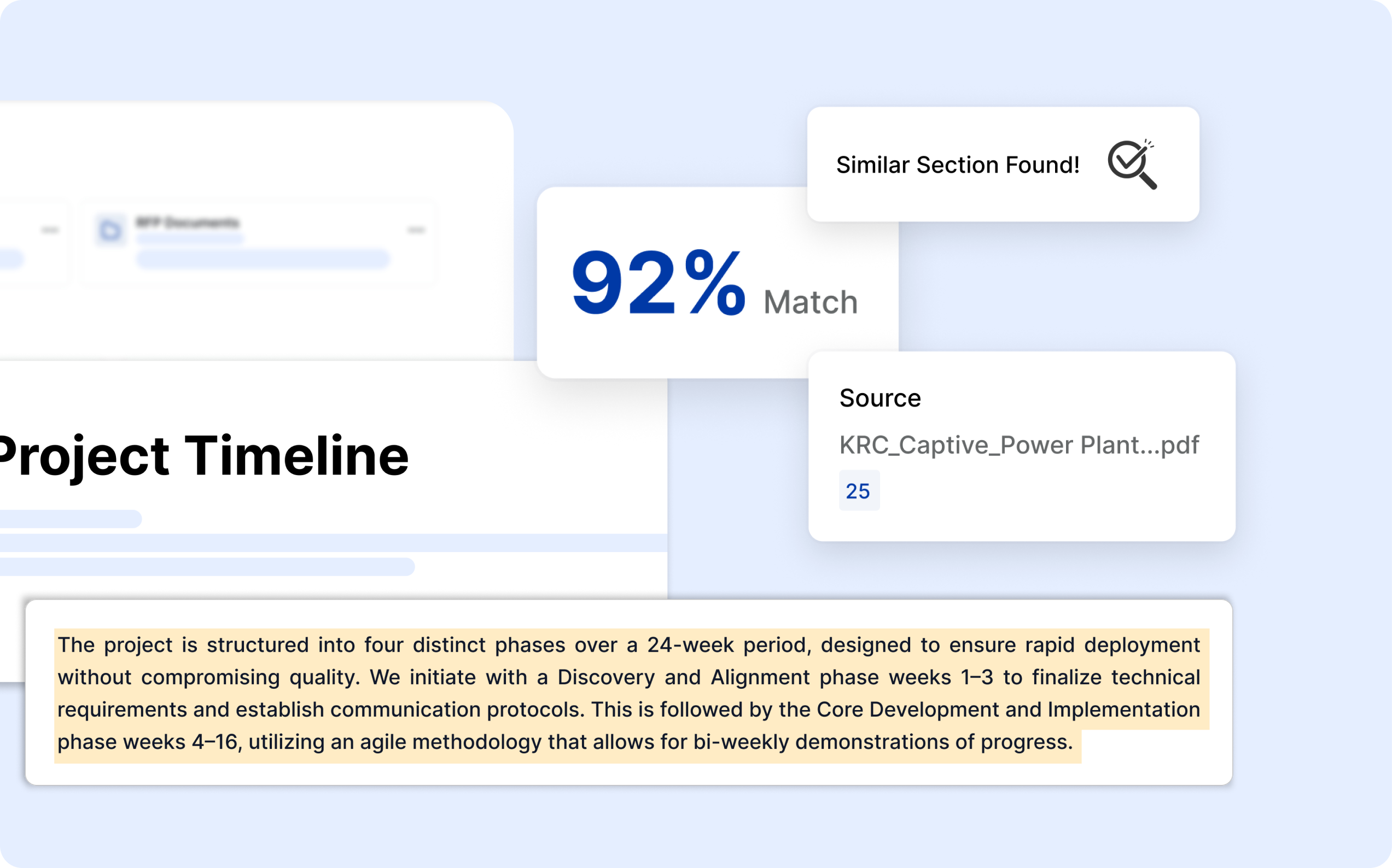 Deep DMS Integration – Proposal timeline and workflow interface